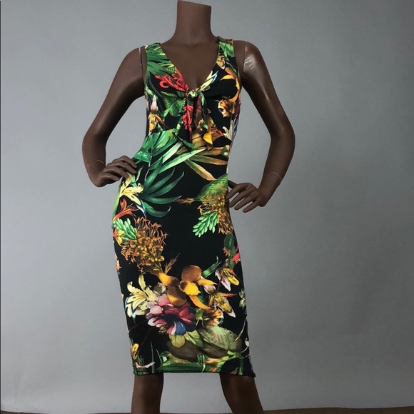 Tropical print dress - Picture 2 of 3